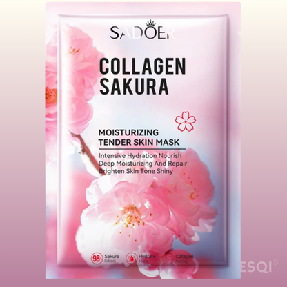 10 X Sakura - Hydraterend Collageen Gezichtsmasker