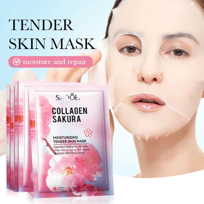 10 X Sakura - Hydraterend Collageen Gezichtsmasker