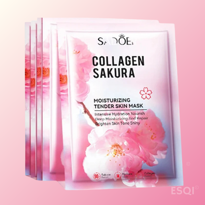 10 X Sakura - Hydraterend Collageen Gezichtsmasker